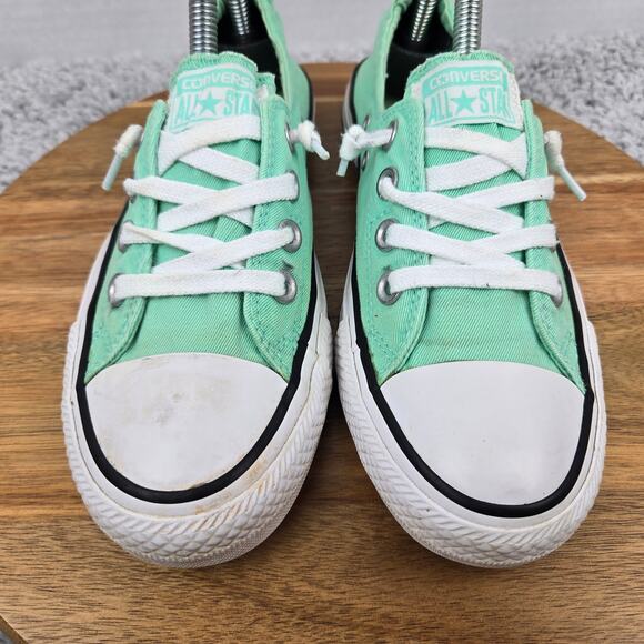 Converse Womens 7 CTAS Chuck All Star Shoreline Ox Green Glow Casual Sneaker - Picture 6 of 12